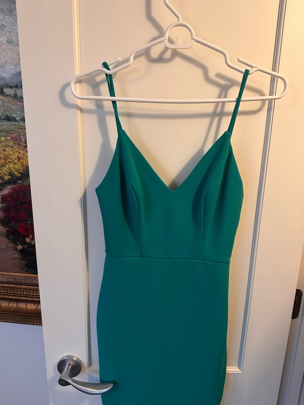 B Darlin Teal Spaghetti-Strap Mini Dress